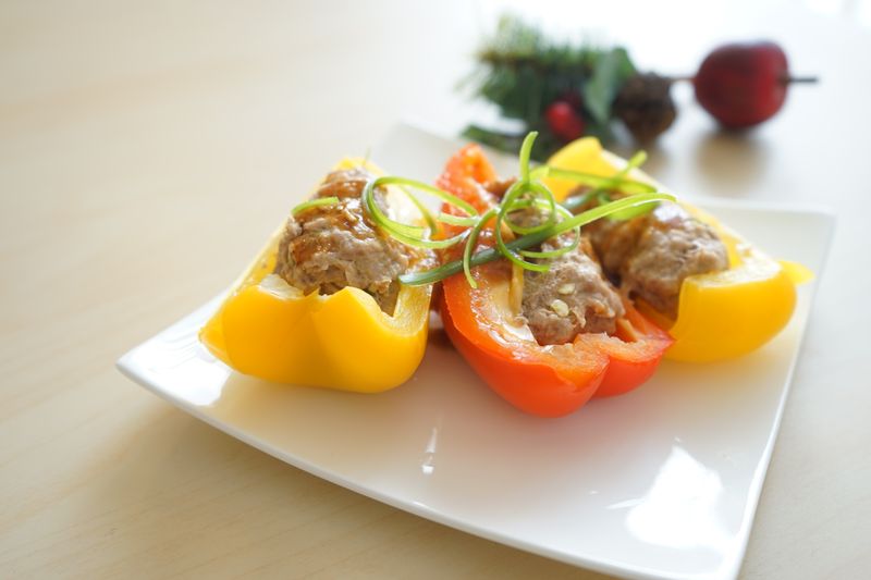 彩椒鑲肉