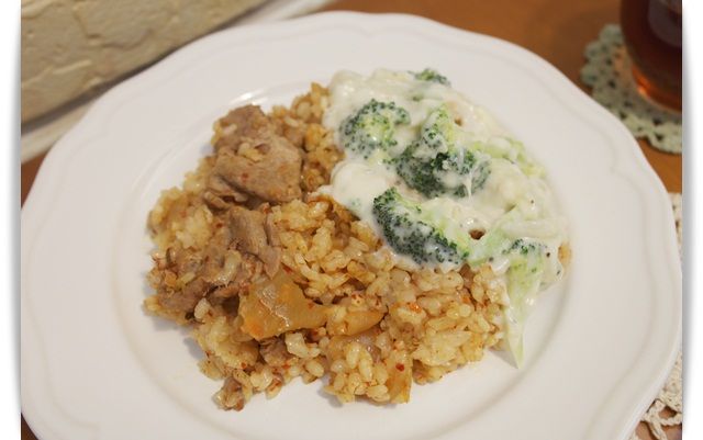白醬電鍋泡菜燉飯~濃又辣!!『光泉鮮乳』