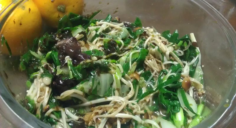 [素食料理]什錦菇佐明日葉