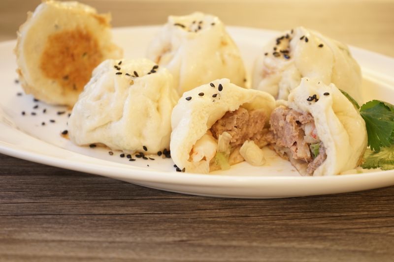 鮮蝦生煎包