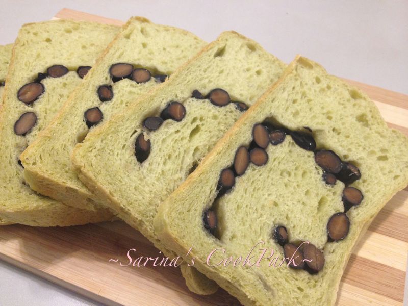 日式抹茶黑豆土司(麵包機食譜)