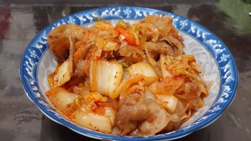 簡單做泡菜豬五花
