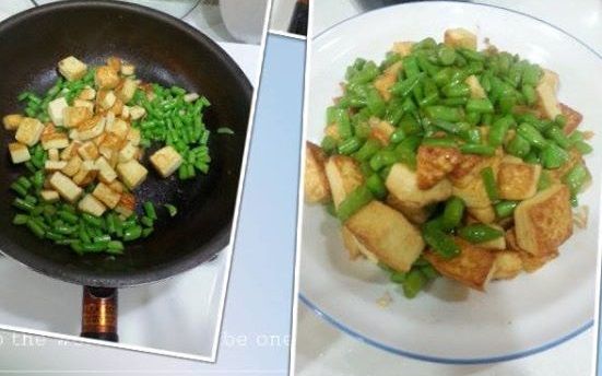 四季豆佐雞蛋豆腐
