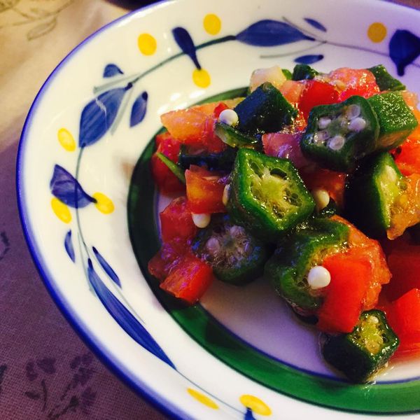 番茄秋葵涼拌