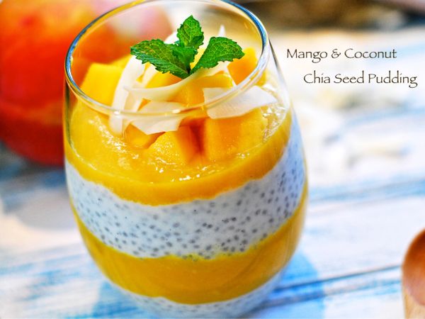 30秒甜點！芒果椰香奇亞籽優格布丁