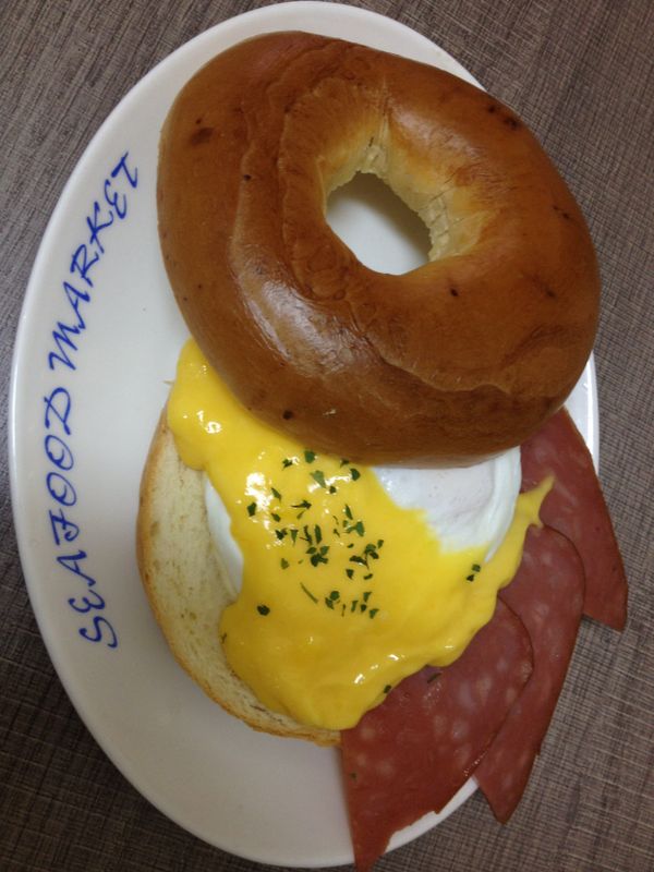 5の火腿班尼迪克蛋貝果