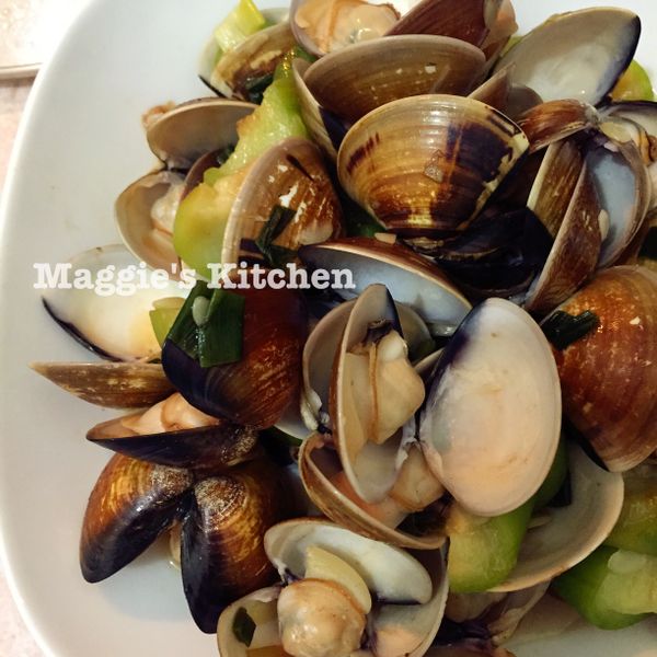酒香綠絲瓜蛤蜊