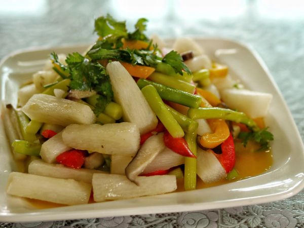 甜椒山藥煮蘆筍