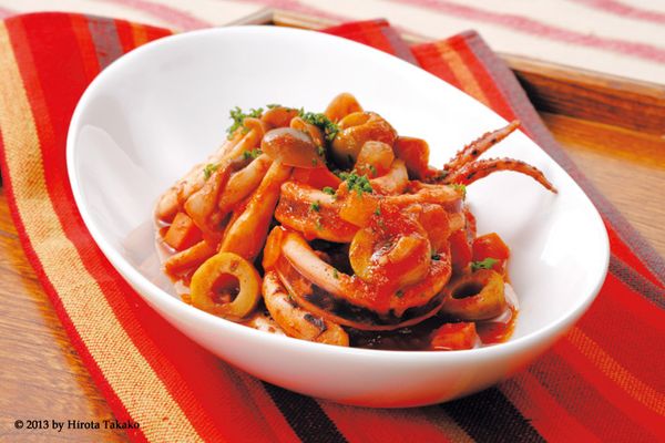 魷魚燉番茄蔬菜