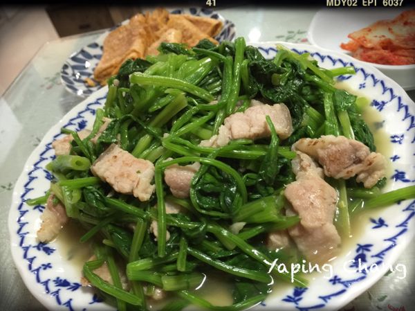 鹽麴五花豬菠菜