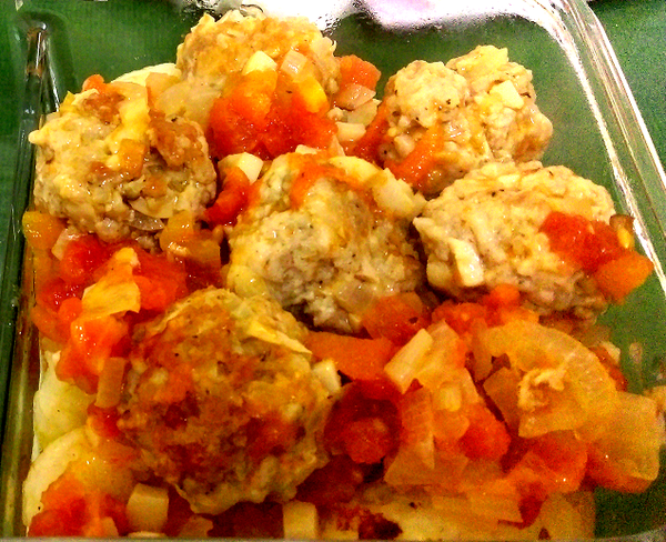 茄汁肉丸搭馬鈴薯米糰子