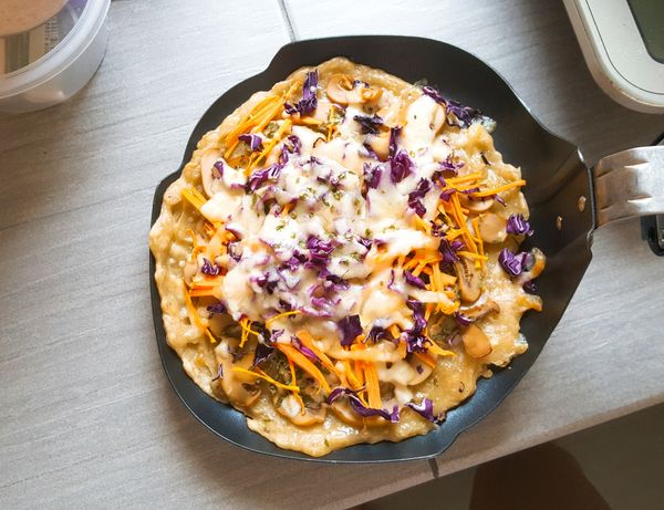 创意鱼肉蘑菇香蕉煎饼