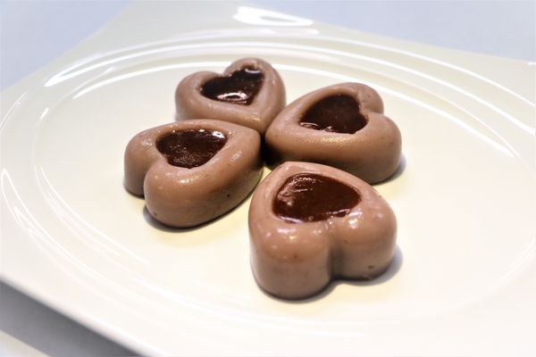 雙色愛心日式水羊羹