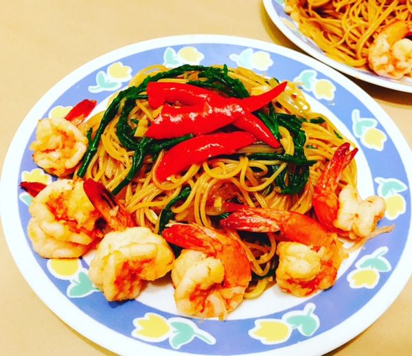 宮保蝦球義大利天使麵【百味來私房美味】