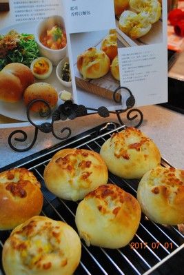 【麵包機】鮪魚玉米起司麵包 (水合法)