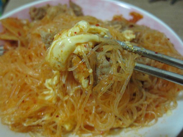 簡易料理芝司樂韓國泡菜起司冬粉