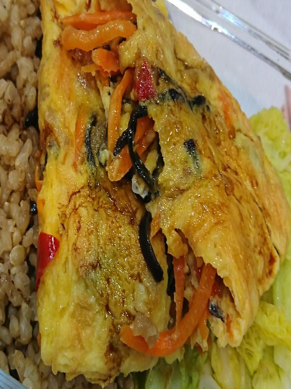 蘿蔔木耳絲辣菜圃蛋餅便當