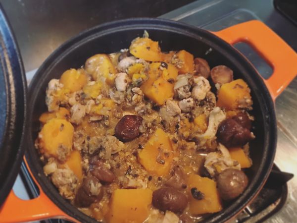 《寶寶副食品》南瓜栗子燉雞腿肉