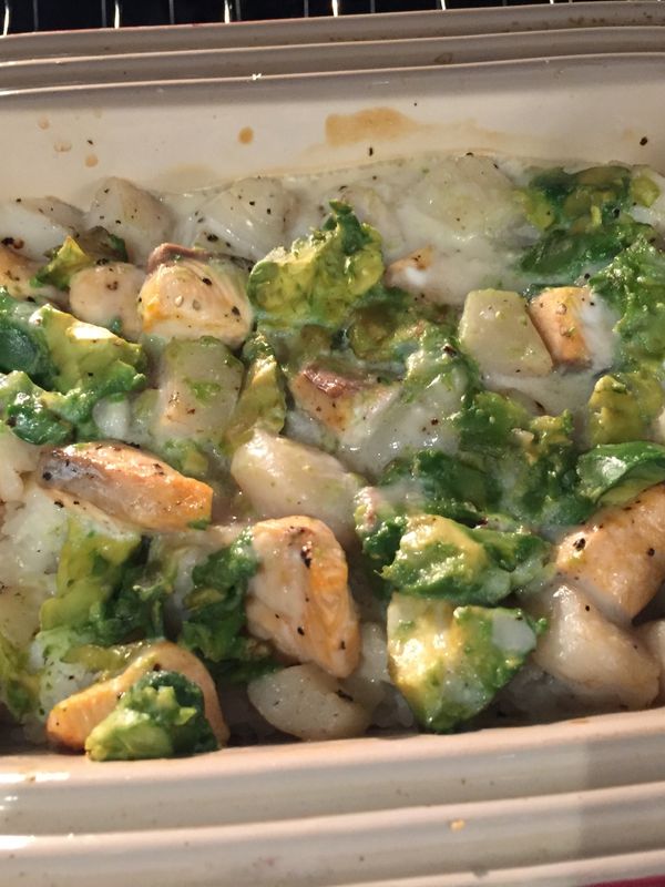 滋味牛油果三文魚帶子焗飯