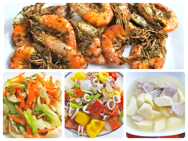 嫩雞柳、炒透抽、乾燒胡椒蝦-美味低溫料理