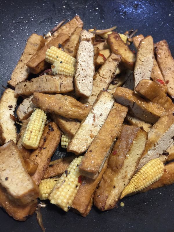 小魚乾豆豉炒豆乾