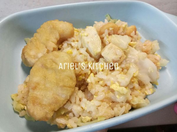 一鍋到底-黑輪雞肉炒飯