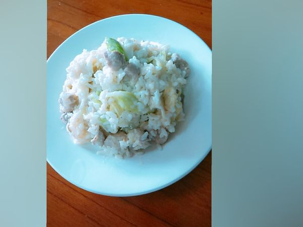 白醬時蔬豬肉燉飯