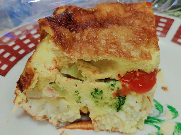 鯛魚起司蕃茄青花菜烘蛋（氣炸）