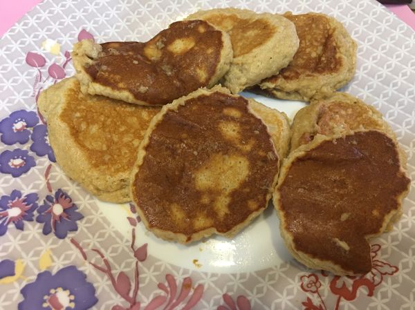 寶寶食譜-舒芙蕾鬆餅（黑米紅棗米粉）