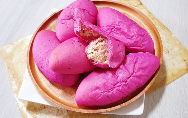 🔥超級軟嫩🔥偽地瓜/火龍果蘋果乳酪包