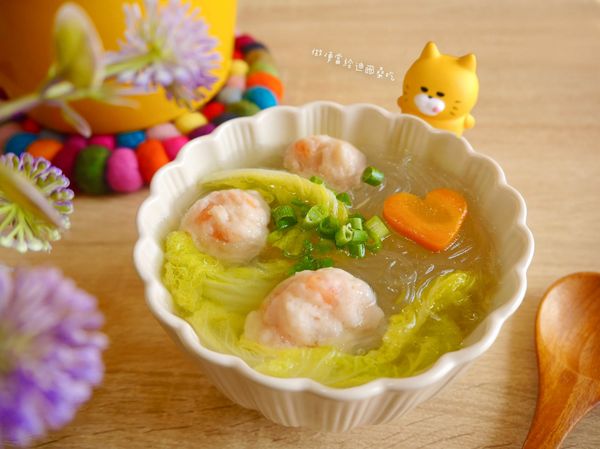 娃娃菜蝦球春雨湯