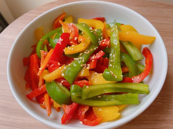 炒三色椒（全素）