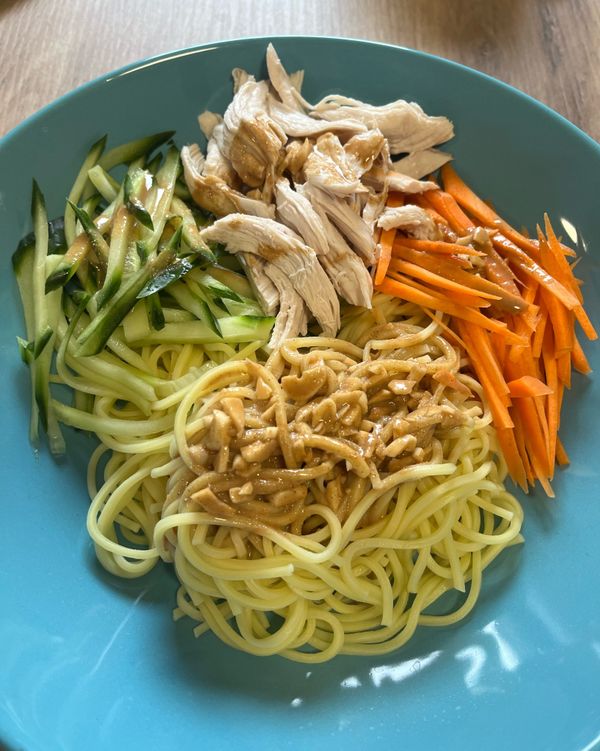 中華雞絲涼麵/零廚藝料理