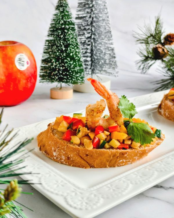 蘋果彩蔬蝦仁軟歐