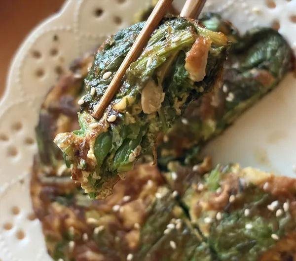 菠菜菇菇煎蛋（蛋奶素）