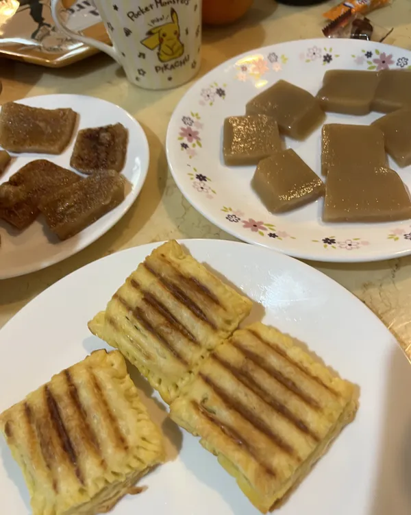 年糕三吃（蒸、煎、酥皮年糕）