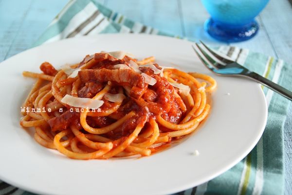 辣味番茄培根吸管麵Bucatini all'amatriciana