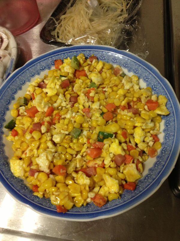 *annalilymami料理*-火腿玉米炒蛋