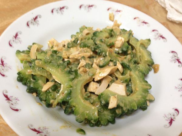 炭烤鹹蛋炒山苦瓜❤苦瓜鹹蛋