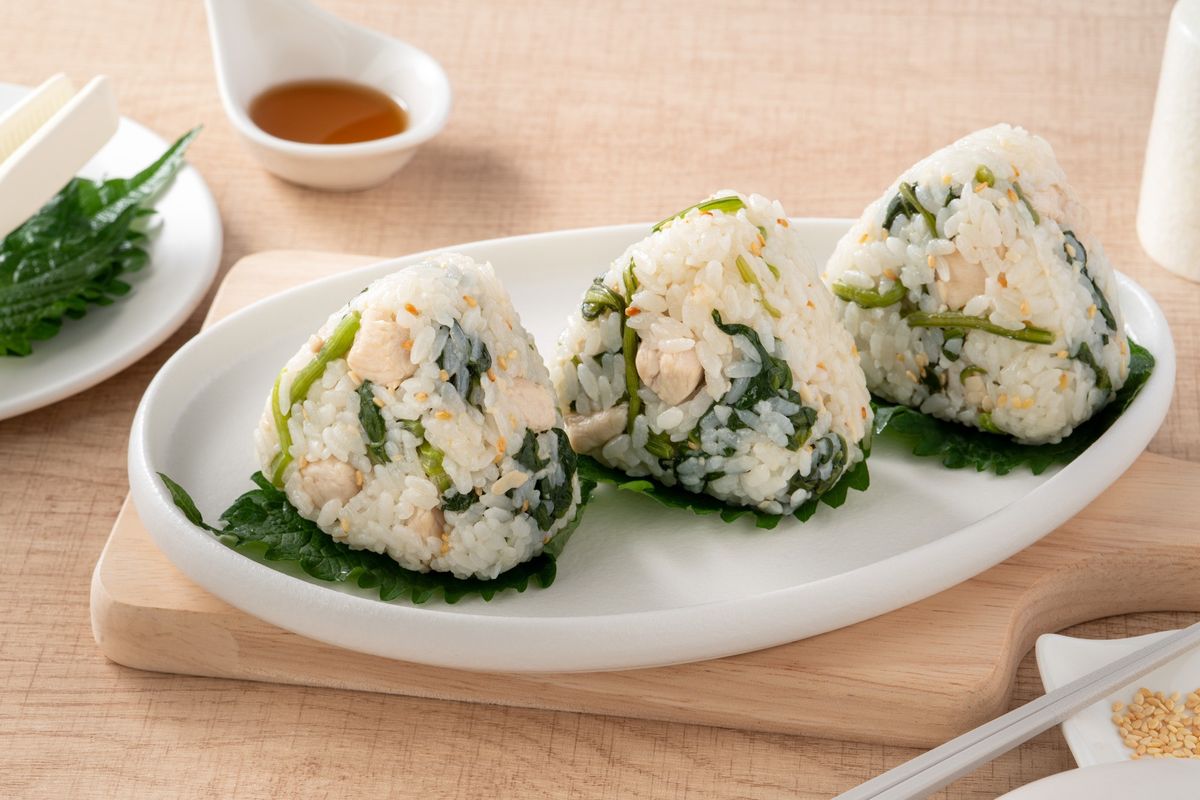 菠菜雞肉飯糰