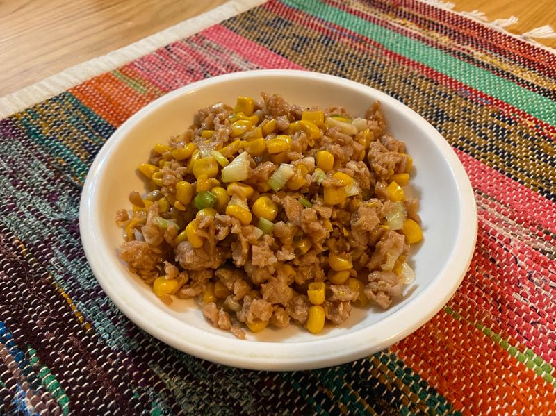新豬肉炒玉米 (五辛素不含蛋奶)