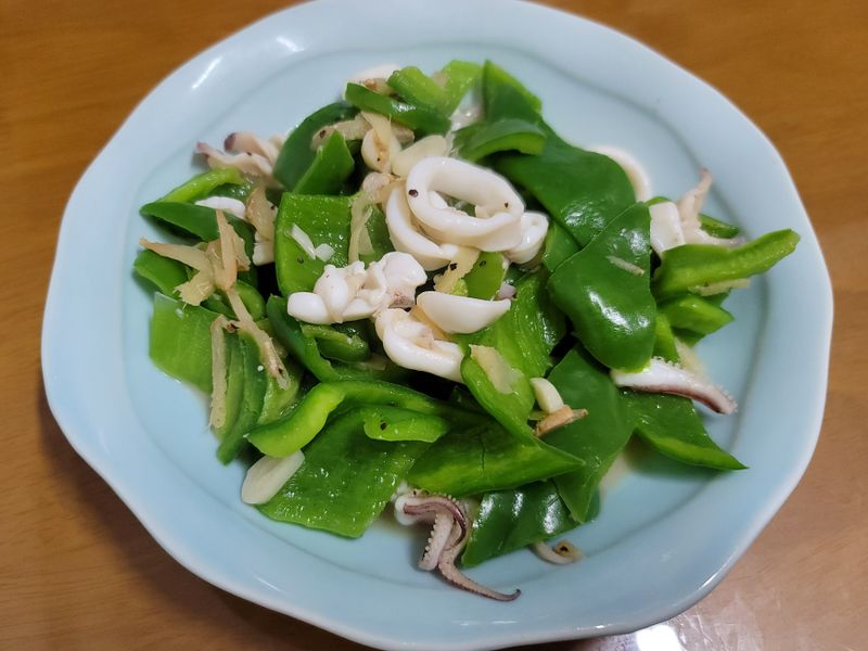 青椒炒花枝