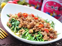 辣味肉燥炒空心菜【統一肉燥風味醬】
