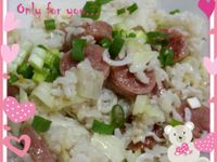簡單香腸小魚高麗菜飯(壓力鍋、電鍋版)