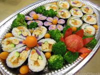 ♥憶柔蔬食♥天然原色原味~素食繽紛花壽司