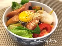 沙拉生蛋香腸蓋飯［小七夏日輕食尚］