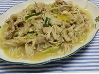金珍菇炒肉絲
