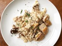 「懶人一鍋到底」野菇麻油雞燉飯