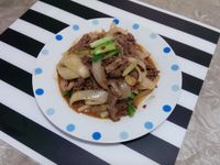 辣豆瓣味噌炒牛肉