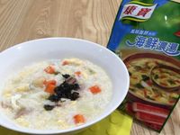 蔬菜肉片粥